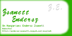 zsanett endersz business card